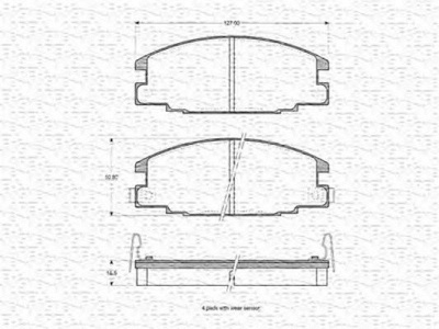 MAGNETI MARELLI 363702160952 -  Комплект тормозных колодок, дисковый тормоз